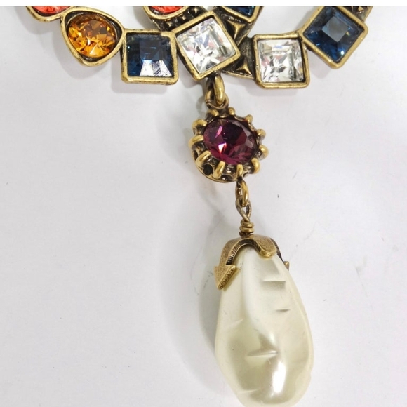 Gold and Pink Chandelier Earrings with Intricate Design - Picture 5 of 7